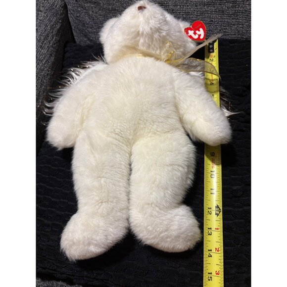 Ty Classic Angel Bear Plush 2001 With Gold Wings & Halo - Picture 8 of 8